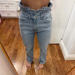 Agolde high waisted Lettuce waist band